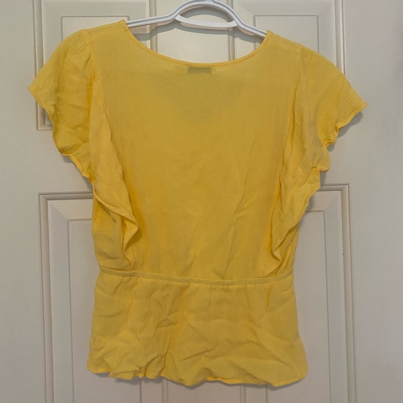 Yellow Peplum Blouse - Picture 2 of 2